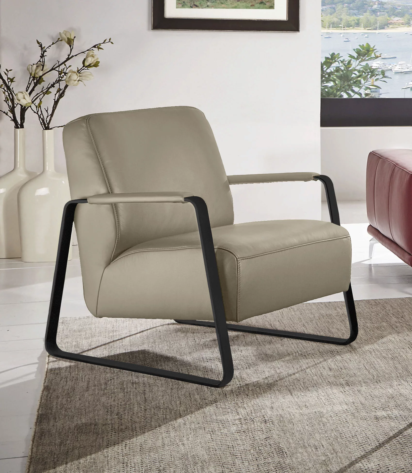 W.SCHILLIG Cocktailsessel »quadroo Loungesessel,«, mit bezogenen Armlehnen, günstig online kaufen
