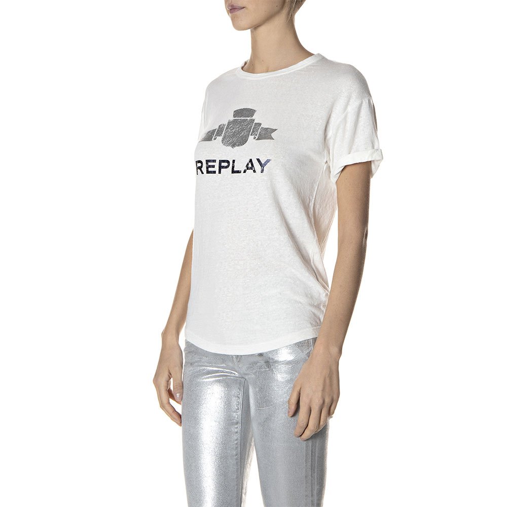 Replay W3565.000.23101p T-shirt 2XS Natural White günstig online kaufen