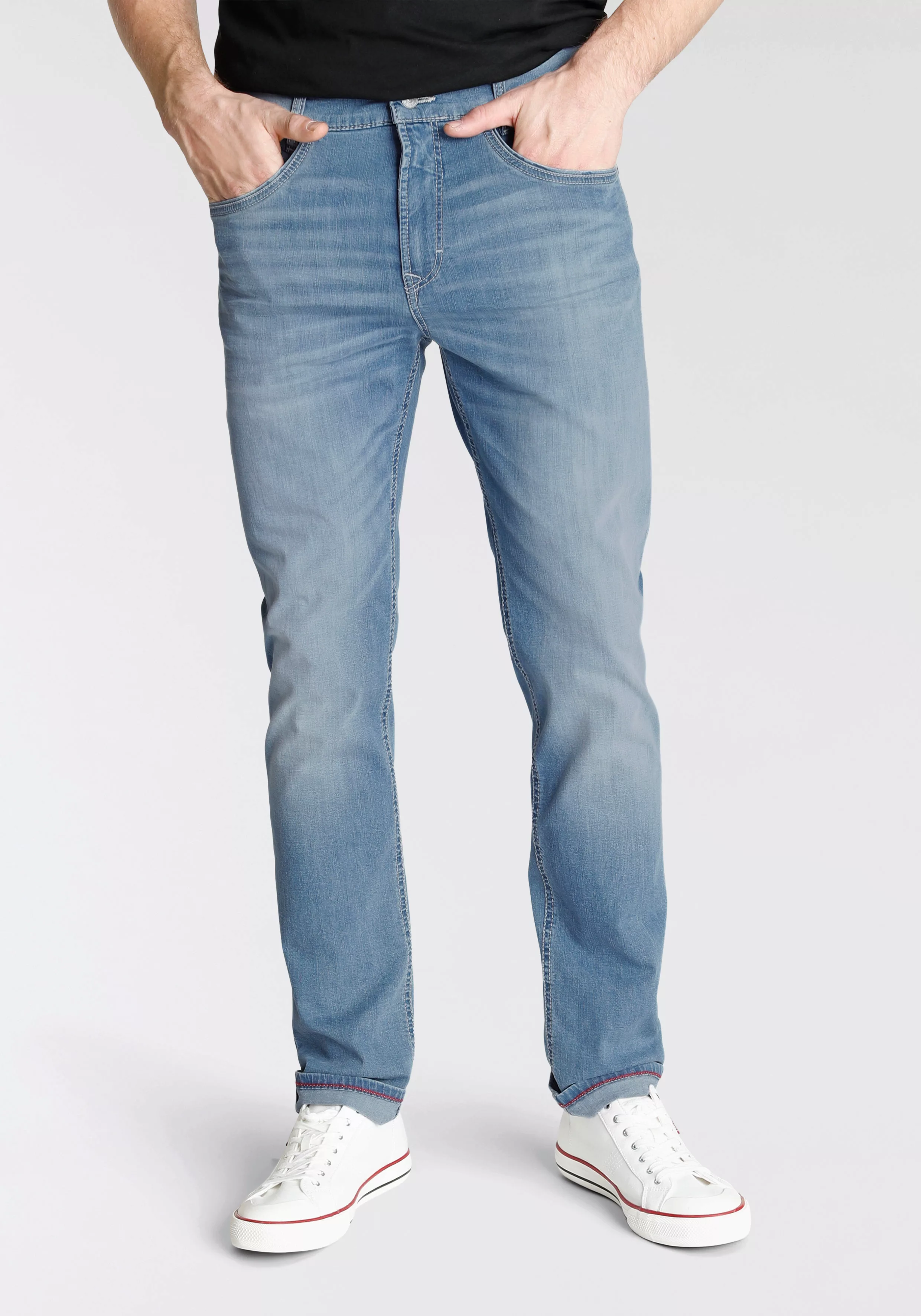 MAC Slim-fit-Jeans Arne-Pipe light schmaler figurbetonender Schnitt günstig online kaufen