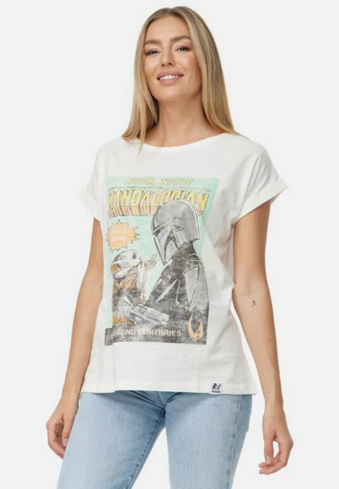 Recovered T-Shirt Star Wars The Mandalorian GOTS zertifizierte Bio-Baumwoll günstig online kaufen