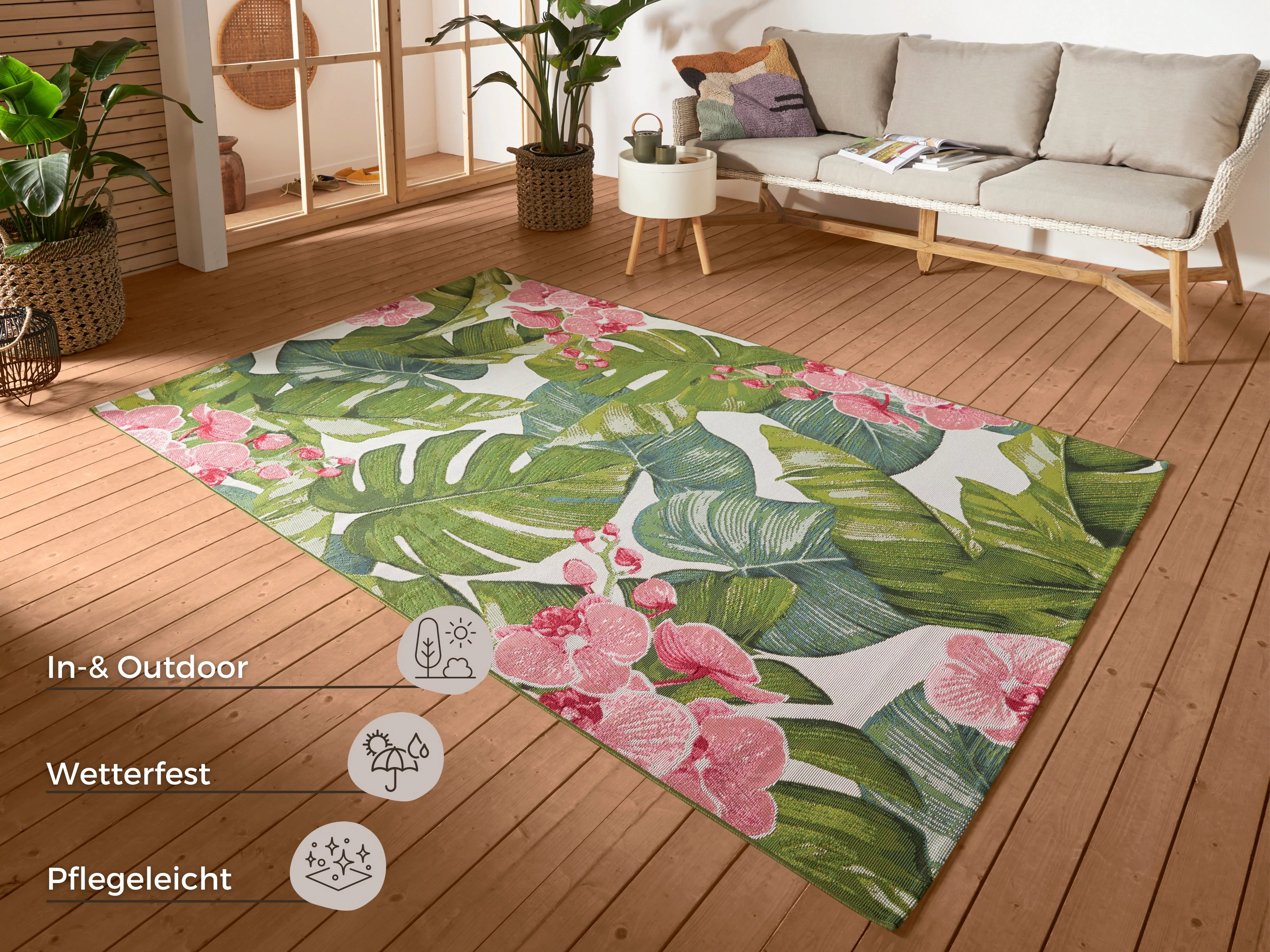 HANSE Home Outdoorteppich »Tropical«, rechteckig, In-& Outdoor, Teppich, We günstig online kaufen