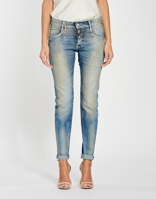 GANG Slim-fit-Jeans - 94GERDA - relaxed slim fit - 30denim gold splash günstig online kaufen