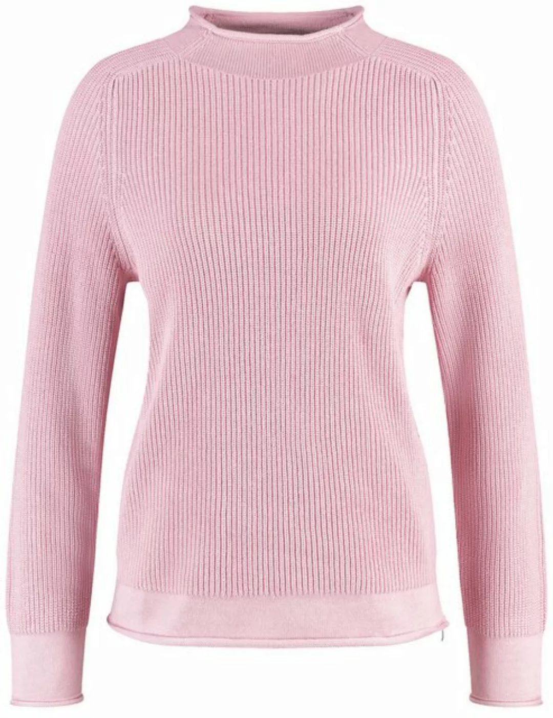 GERRY WEBER Rundhalspullover Gerippter Pullover mit Dekozipper in der Seite günstig online kaufen