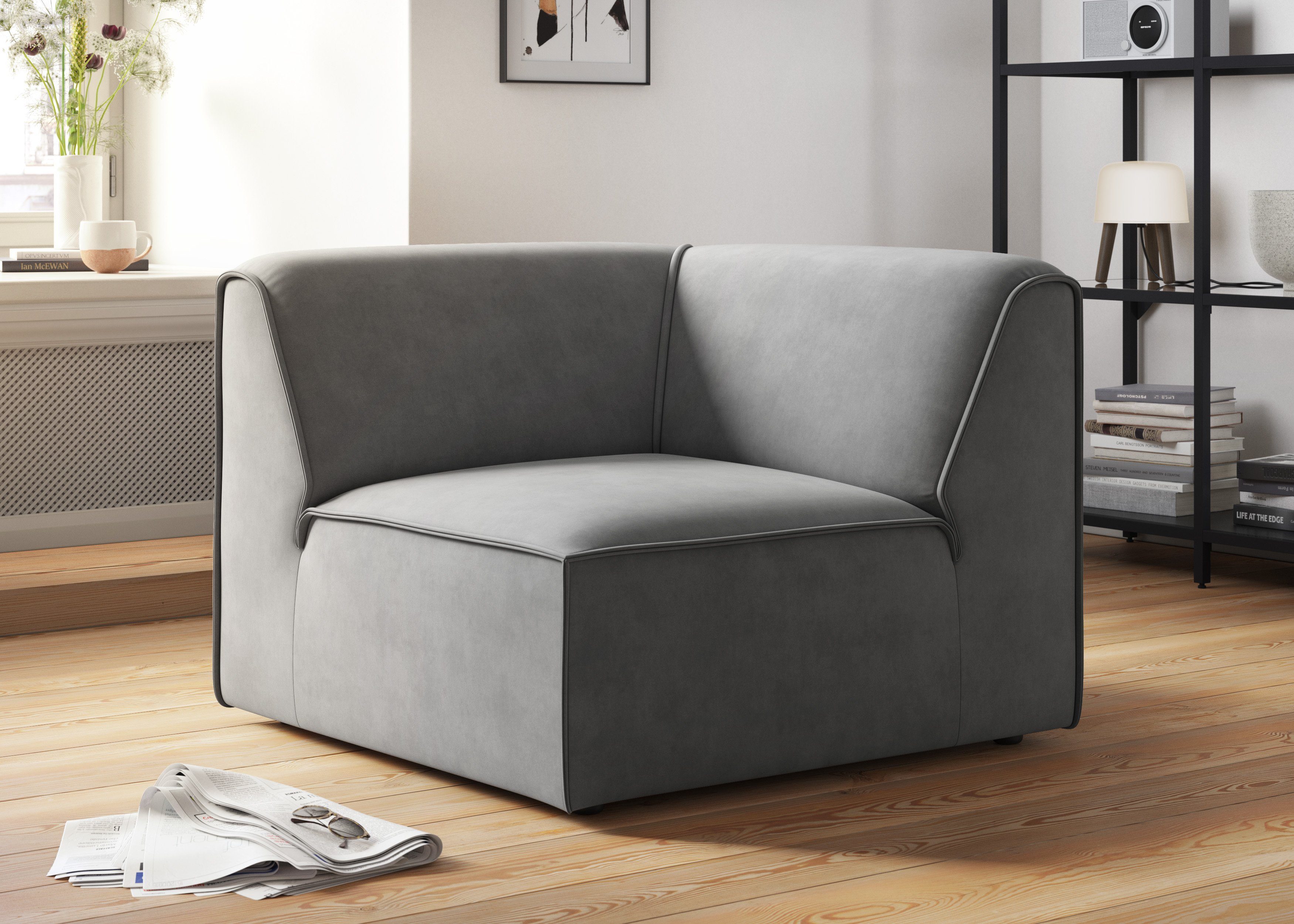 RAUM.ID Sofa-Eckelement Merid, Sofaelement, Maße B/T/H: günstig online kaufen