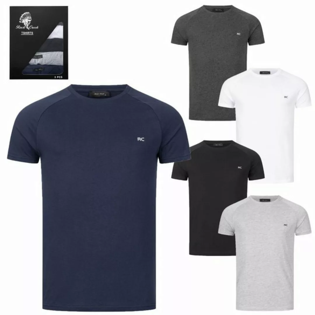 Rock Creek T-Shirt Herren T-Shirt 5er-Set Rundhalsausschnitt H-274 (5er-Pac günstig online kaufen