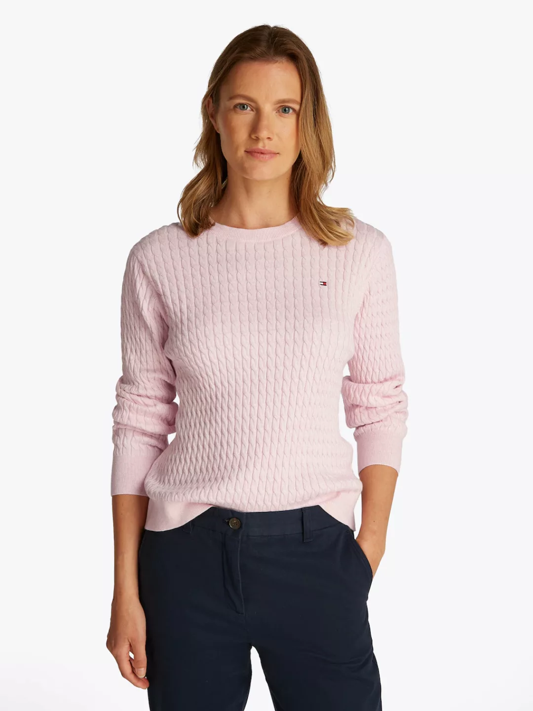 Tommy Hilfiger Rundhalspullover CO CABLE C-NK günstig online kaufen