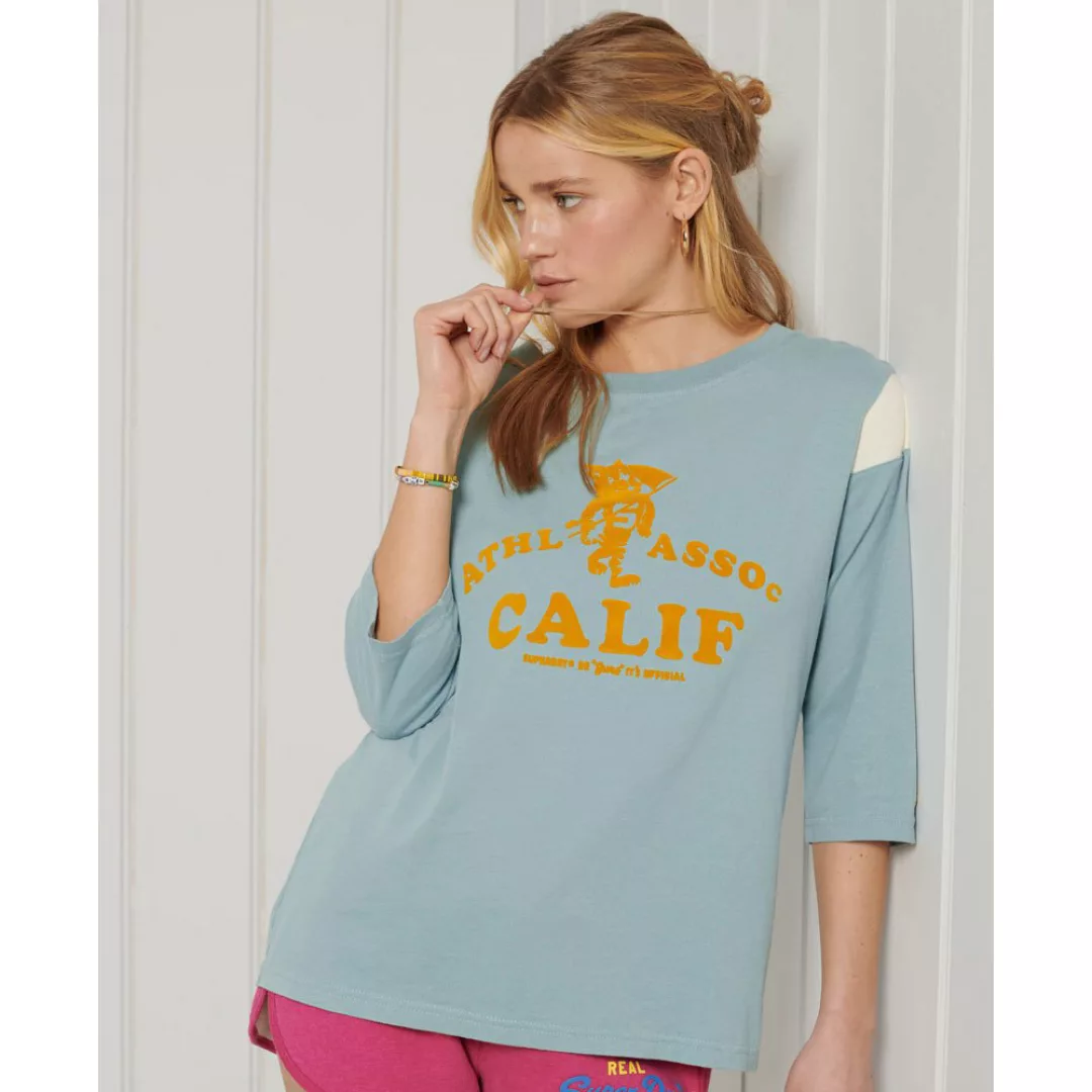Superdry Collegiate Ivy League Crew 3/4 Ärmel T-shirt M Fresh Mint günstig online kaufen