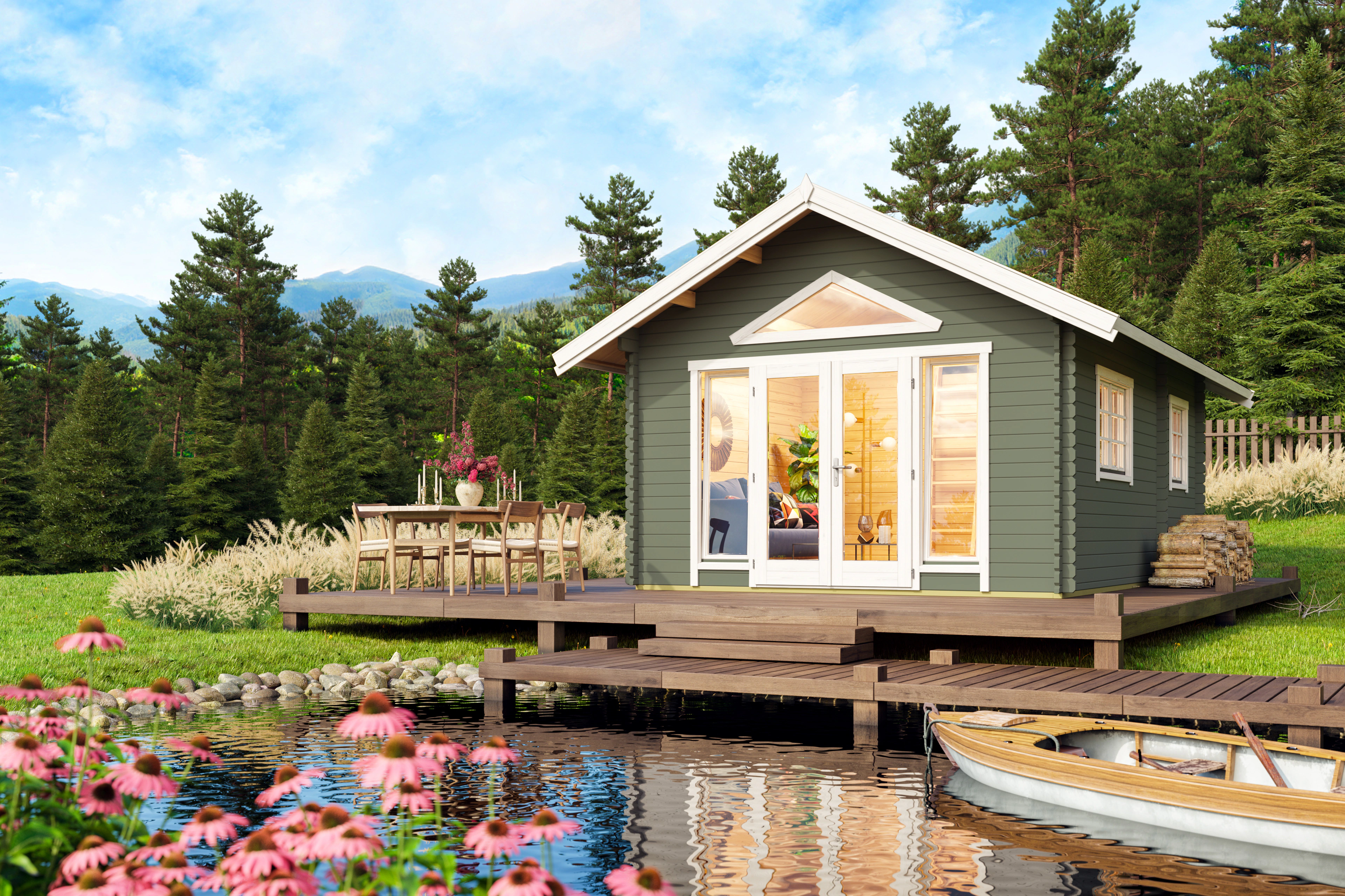 Nordic Holz Gartenhaus "CAROLINE 2.2" günstig online kaufen