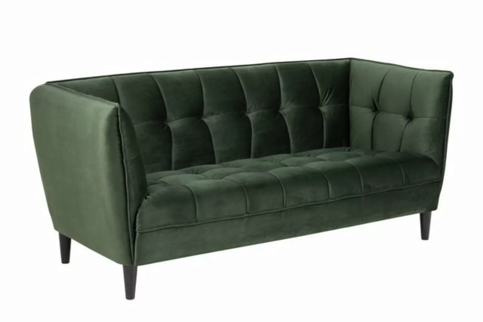 ACTONA GROUP 2,5-Sitzer in waldgrün, Polyester, Rubberwood - 182x80x82cm (B günstig online kaufen