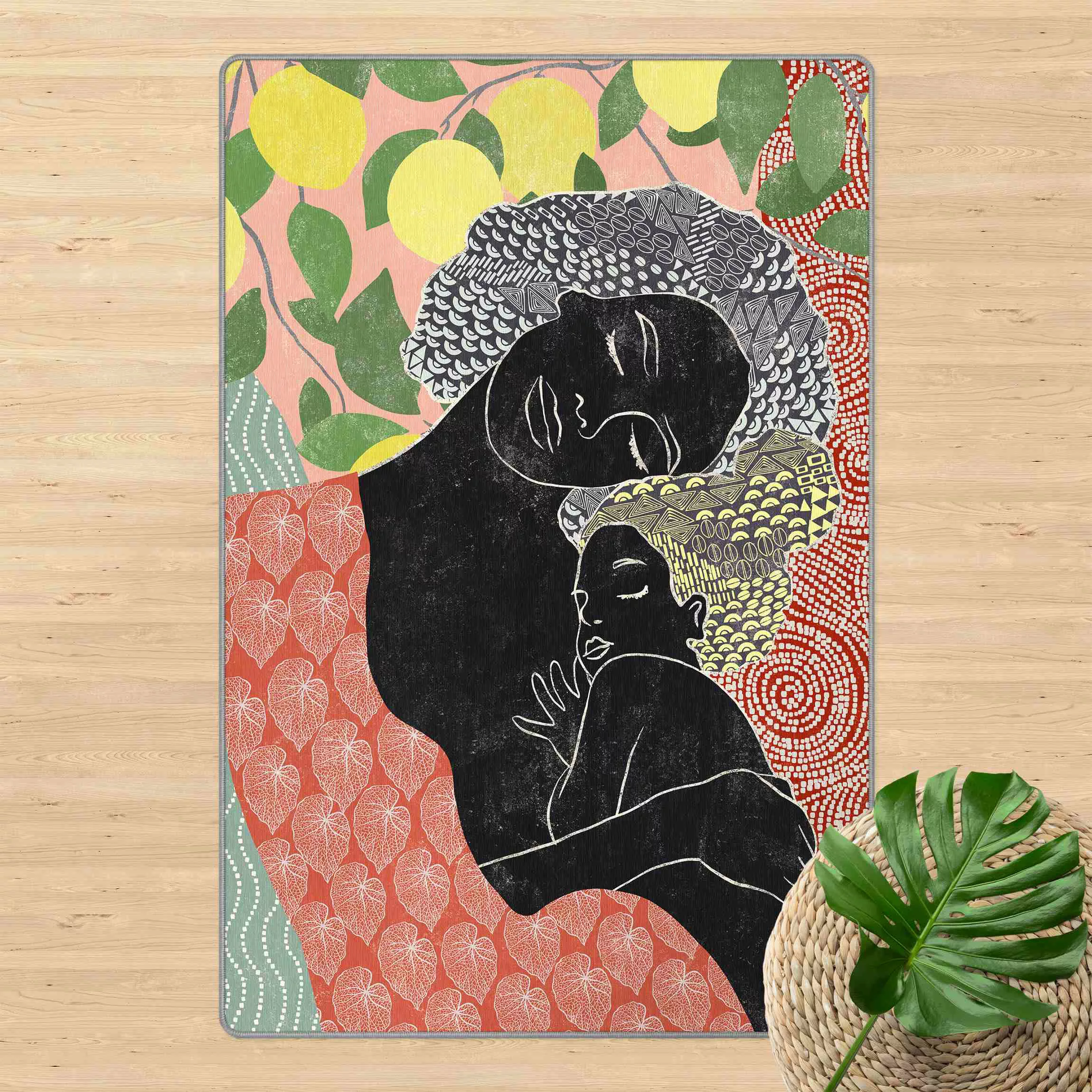 Teppich Mutter und Tochter Illustration günstig online kaufen