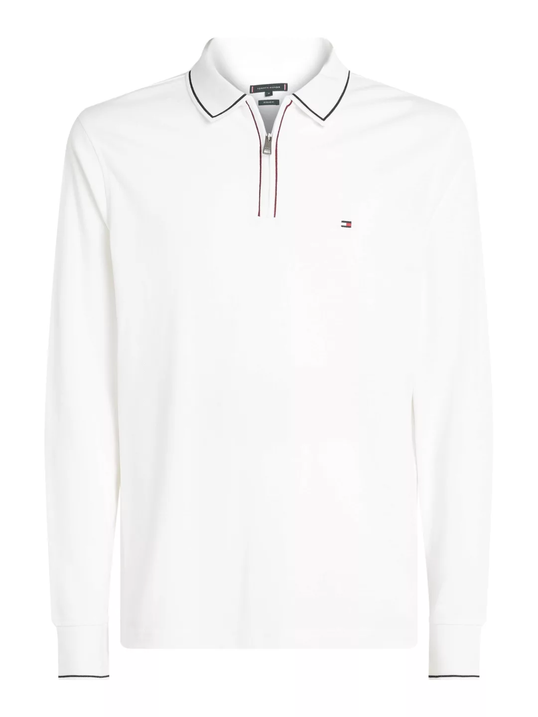 Tommy Hilfiger Langarm-Poloshirt LS ZIP RWB DETAIL REG POLO günstig online kaufen