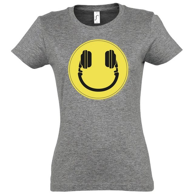 Youth Designz T-Shirt Smile DJ Headset Damen T-Shirt mit lustigem Smiley Fr günstig online kaufen