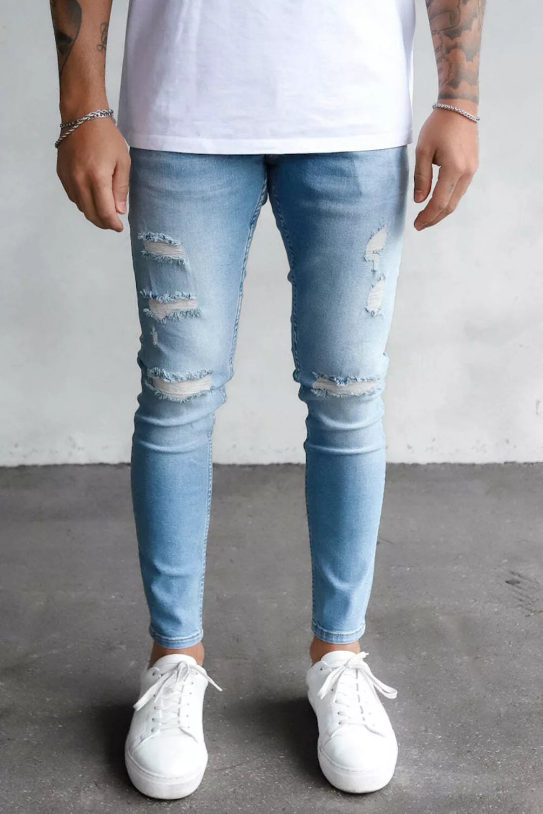 2Y Premium Bequeme Jeans "2Y Premium Herren 2Y Destroyed Cropped Skinny Fit günstig online kaufen