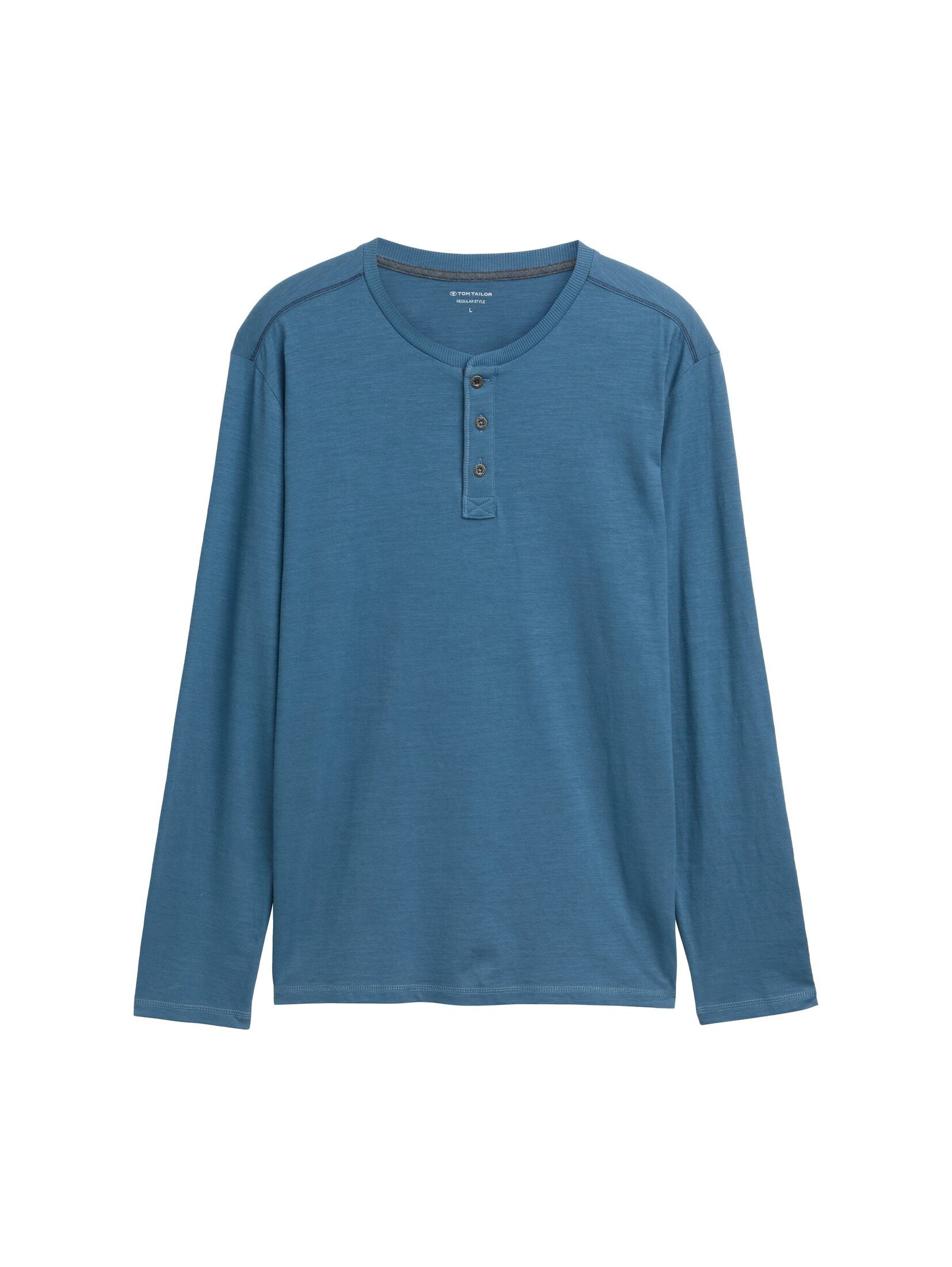TOM TAILOR Langarmshirt Henley Langarmshirt aus günstig online kaufen