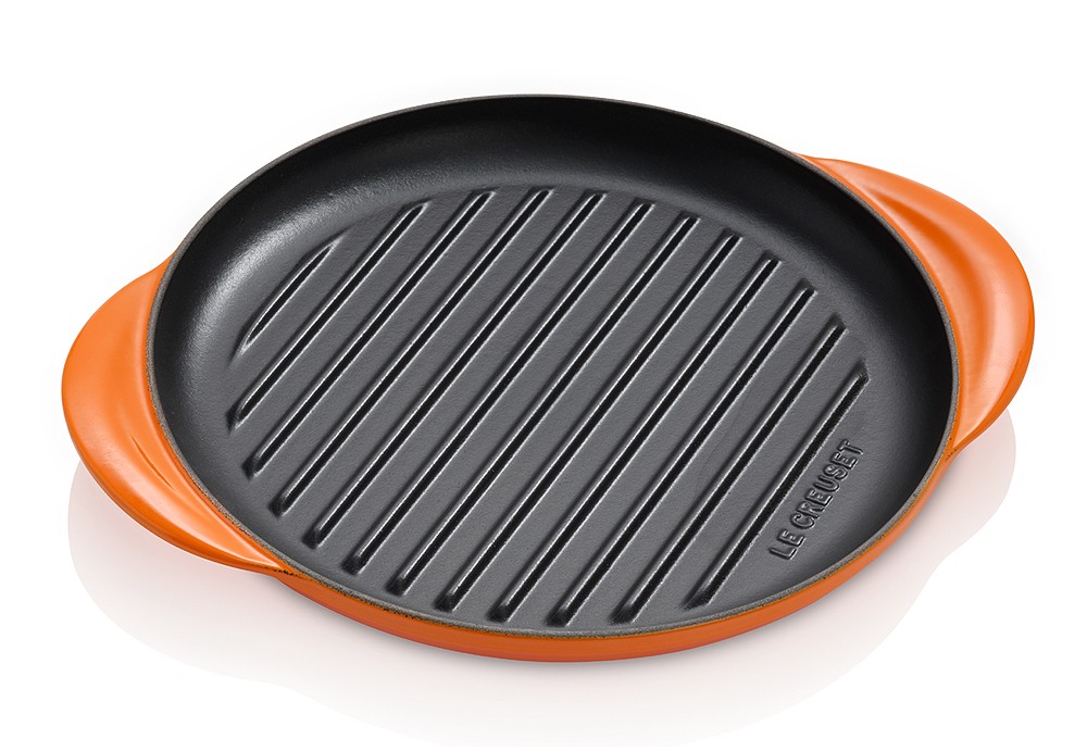 Le Creuset Grillplatte Rund Gusseisen Ofenrot 25cm günstig online kaufen