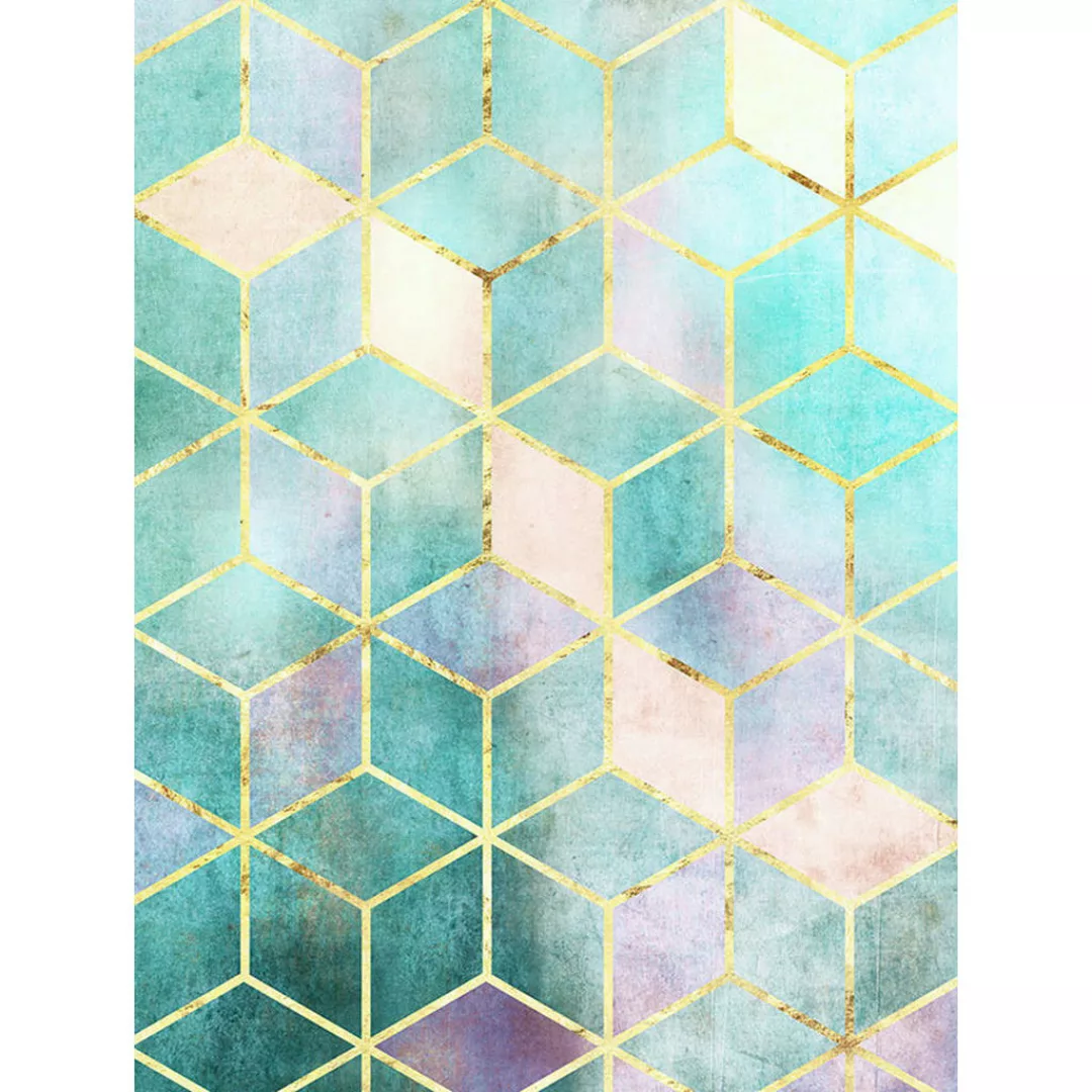 Komar Wandbild Mosaik Verde Abstrakt B/L: ca. 30x40 cm günstig online kaufen