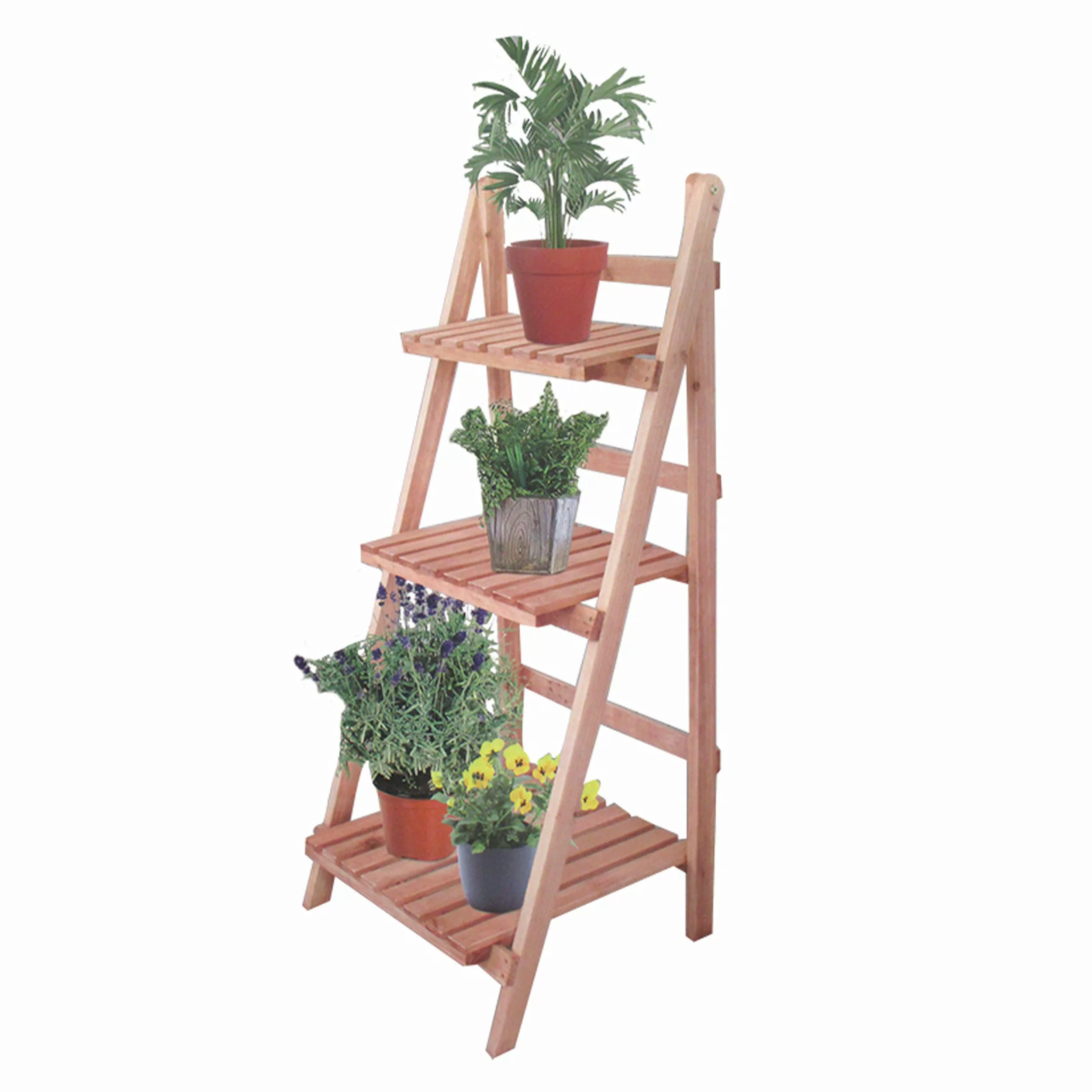 TOPCENT Pflanzentreppe Blumentreppe Leiterregal aus Holz günstig online kaufen