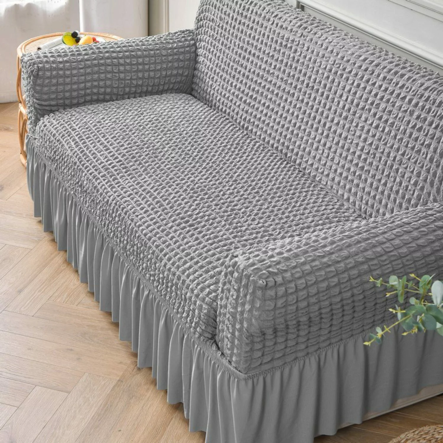 BYSURE Sofahusse, Futon-Couchbezug mit Rock, Stretch-Sofabettbezug günstig online kaufen