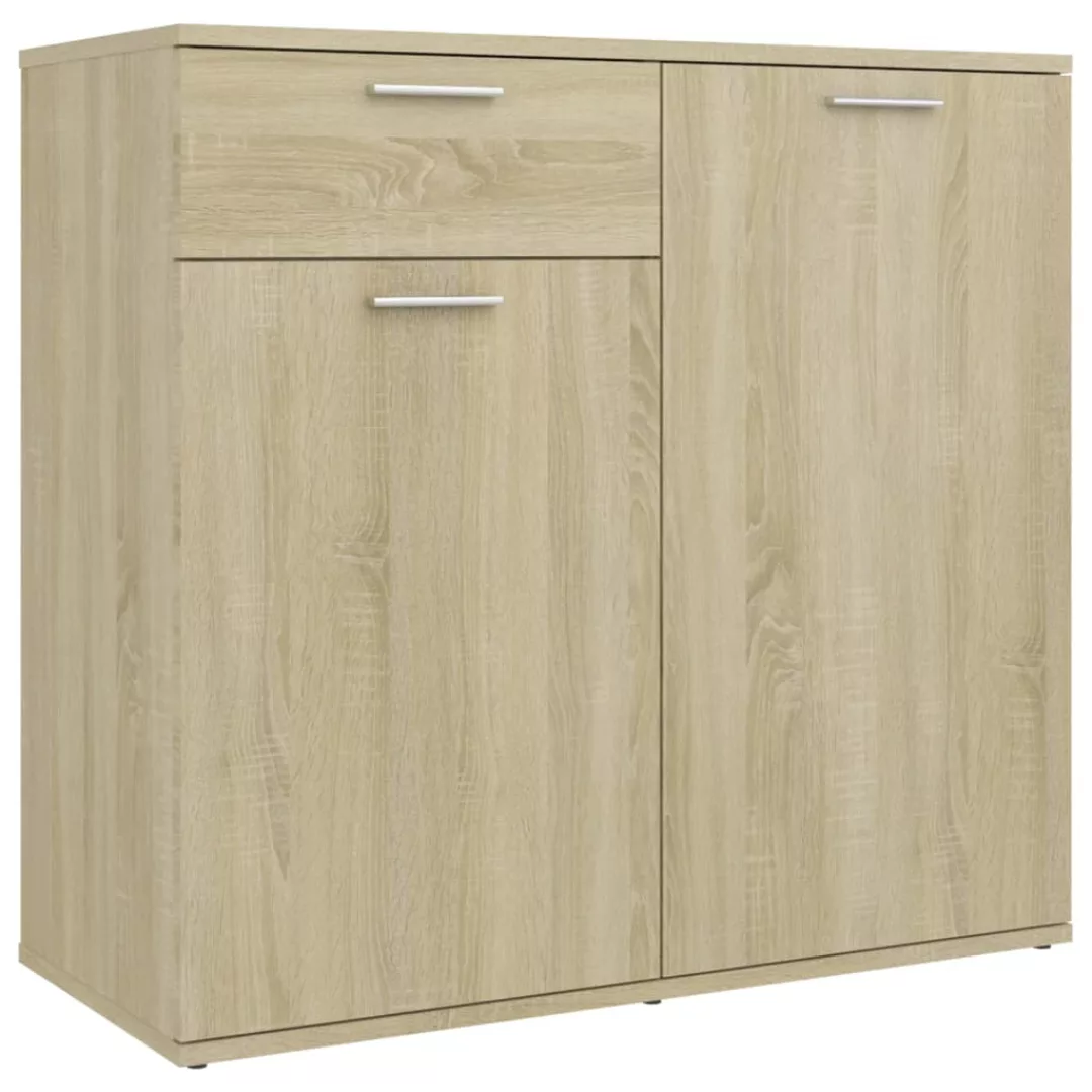 Sideboard Sonoma-eiche 80x36x75 Cm Spanplatte günstig online kaufen