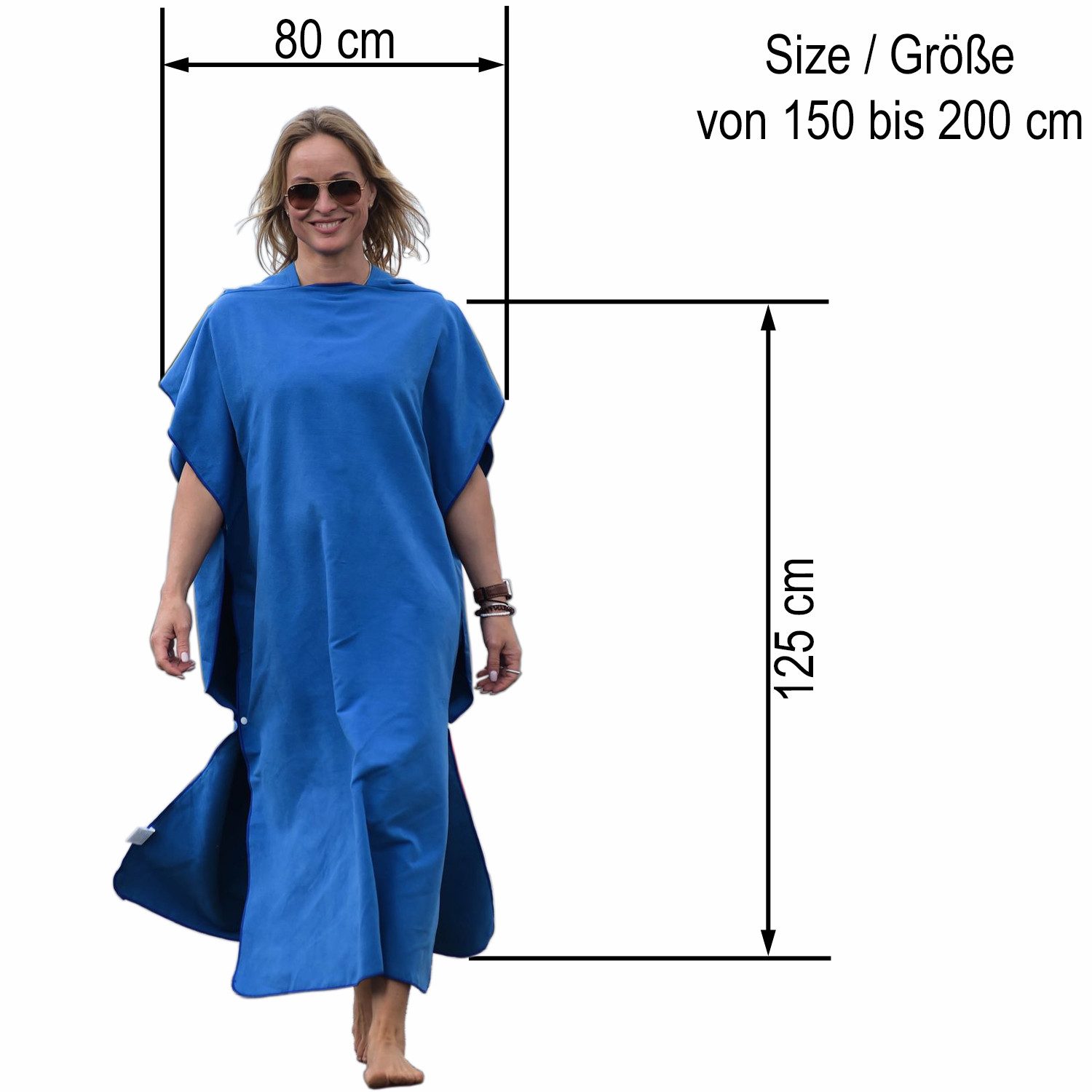 HEKERS Badeponcho Surfponcho aus Mikrofaser Badeponcho günstig online kaufen
