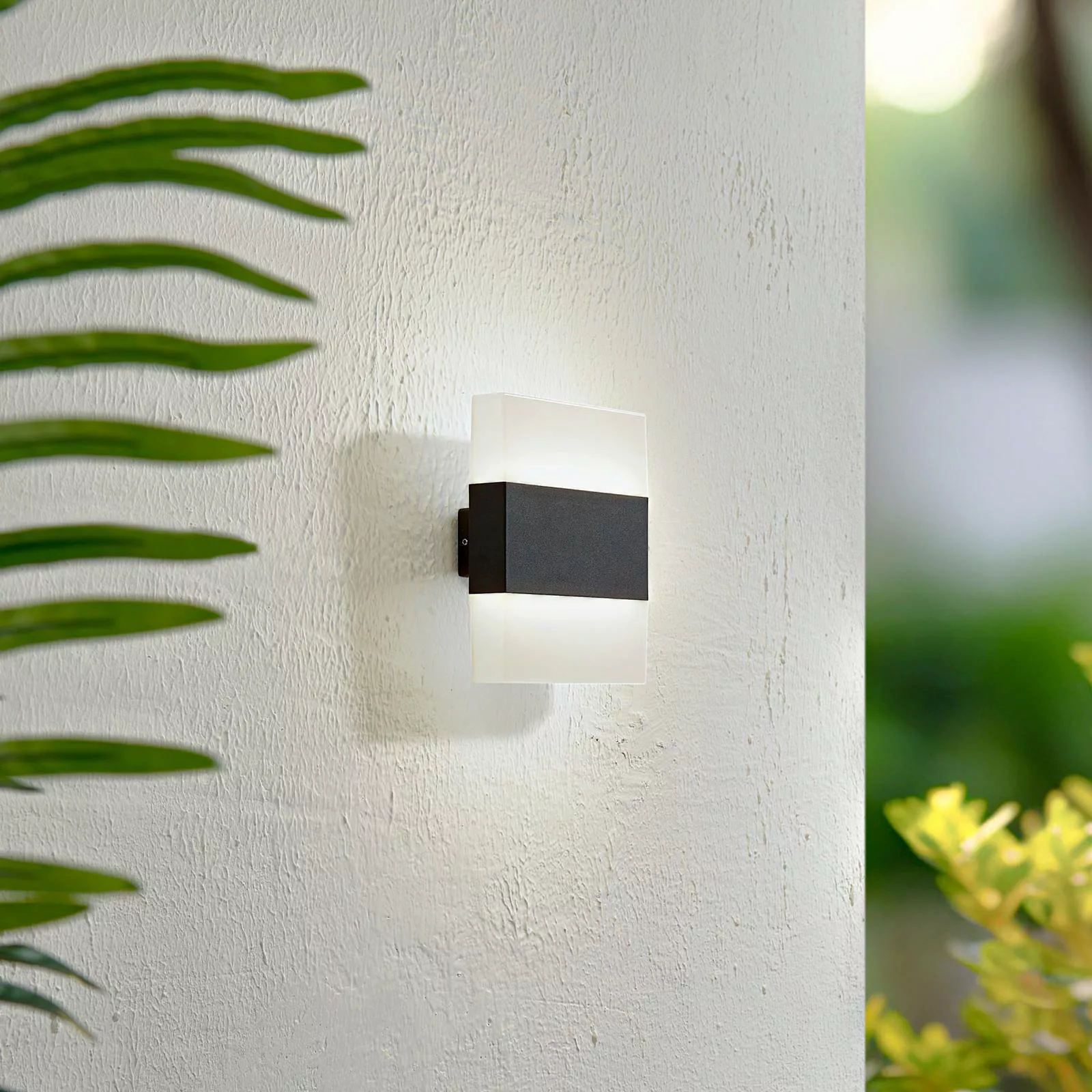 Lindby LED-Außenwandleuchte Branor, Alu, anthrazit, IP54 günstig online kaufen