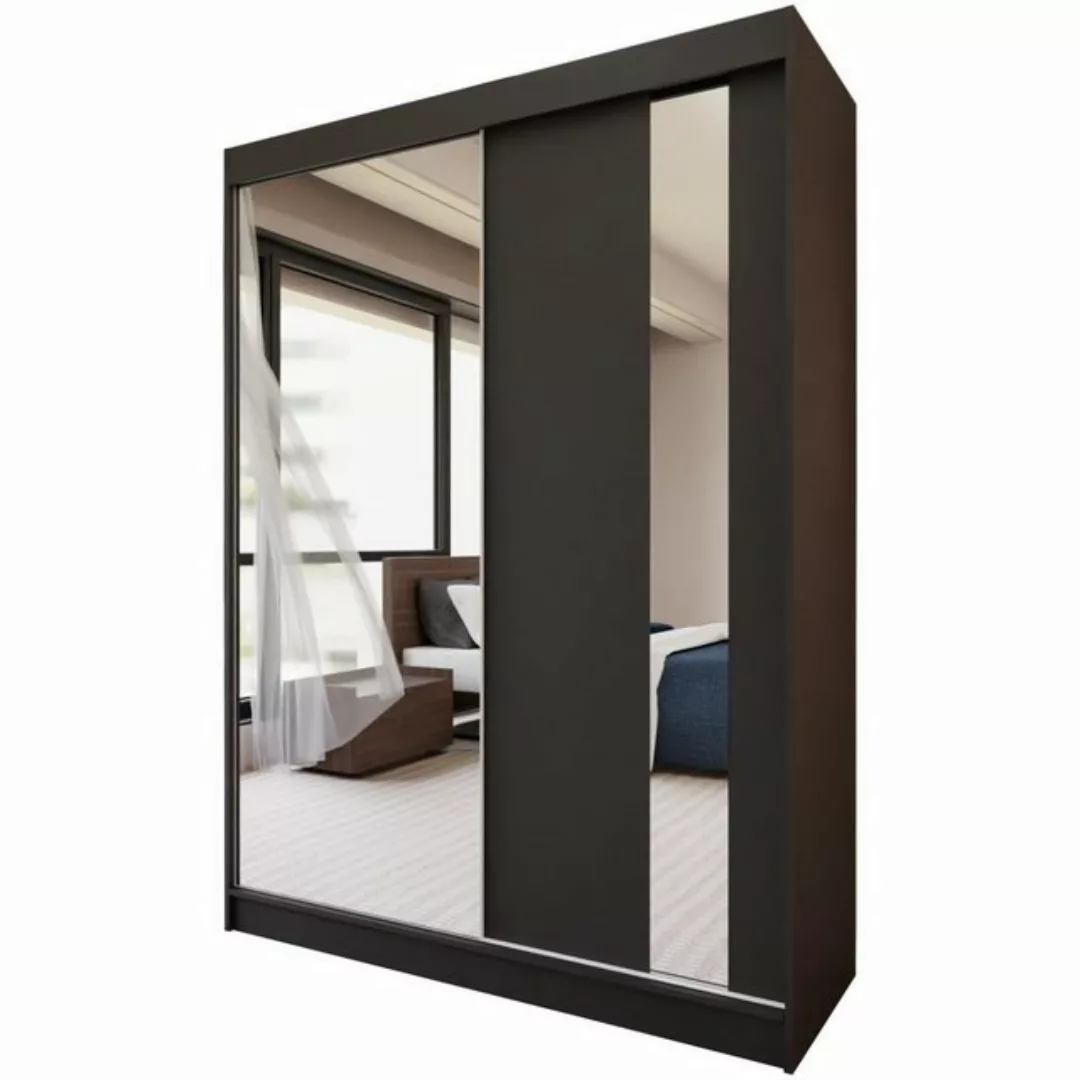 Beautysofa Schwebetürenschrank Gaja 150 cm (2-türig Kleiderschrank mit Schw günstig online kaufen