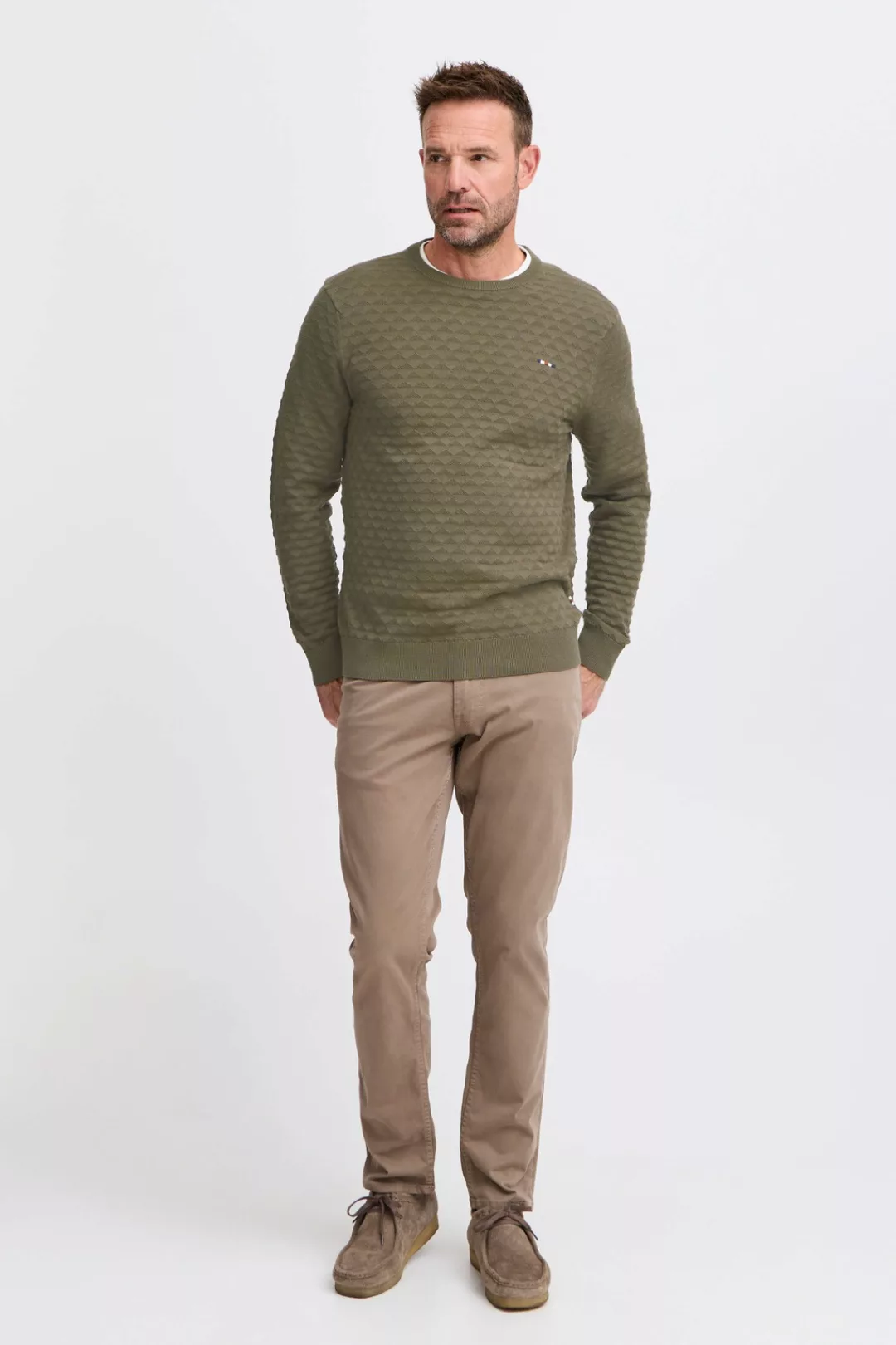 FQ1924 Strickpullover "Strickpullover FQKYLE structure crewneck knit" günstig online kaufen