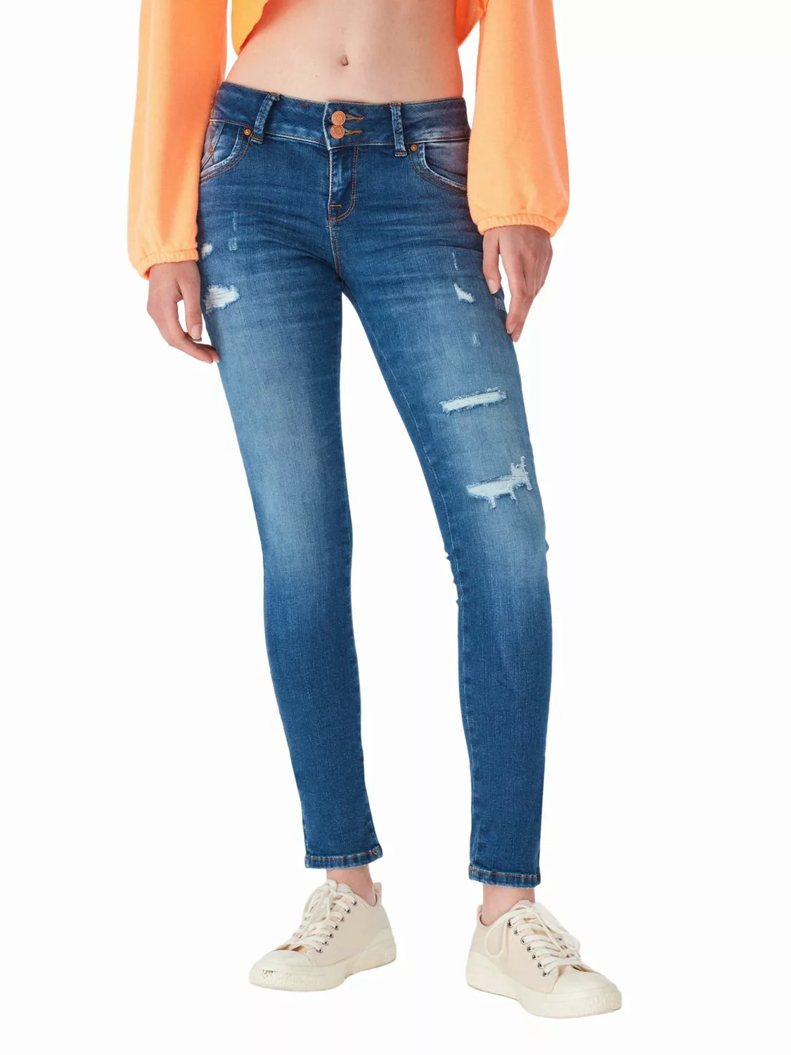 LTB Damen Jeans MOLLY M Super Slim Fit - Blau - Rosales Wash günstig online kaufen