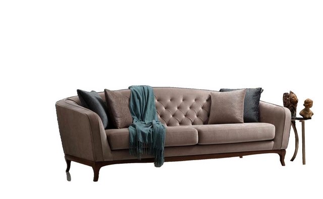 JVmoebel Sofa Taupe Chesterfield Dreisitzer luxus Möbel Neu Design, Made in günstig online kaufen