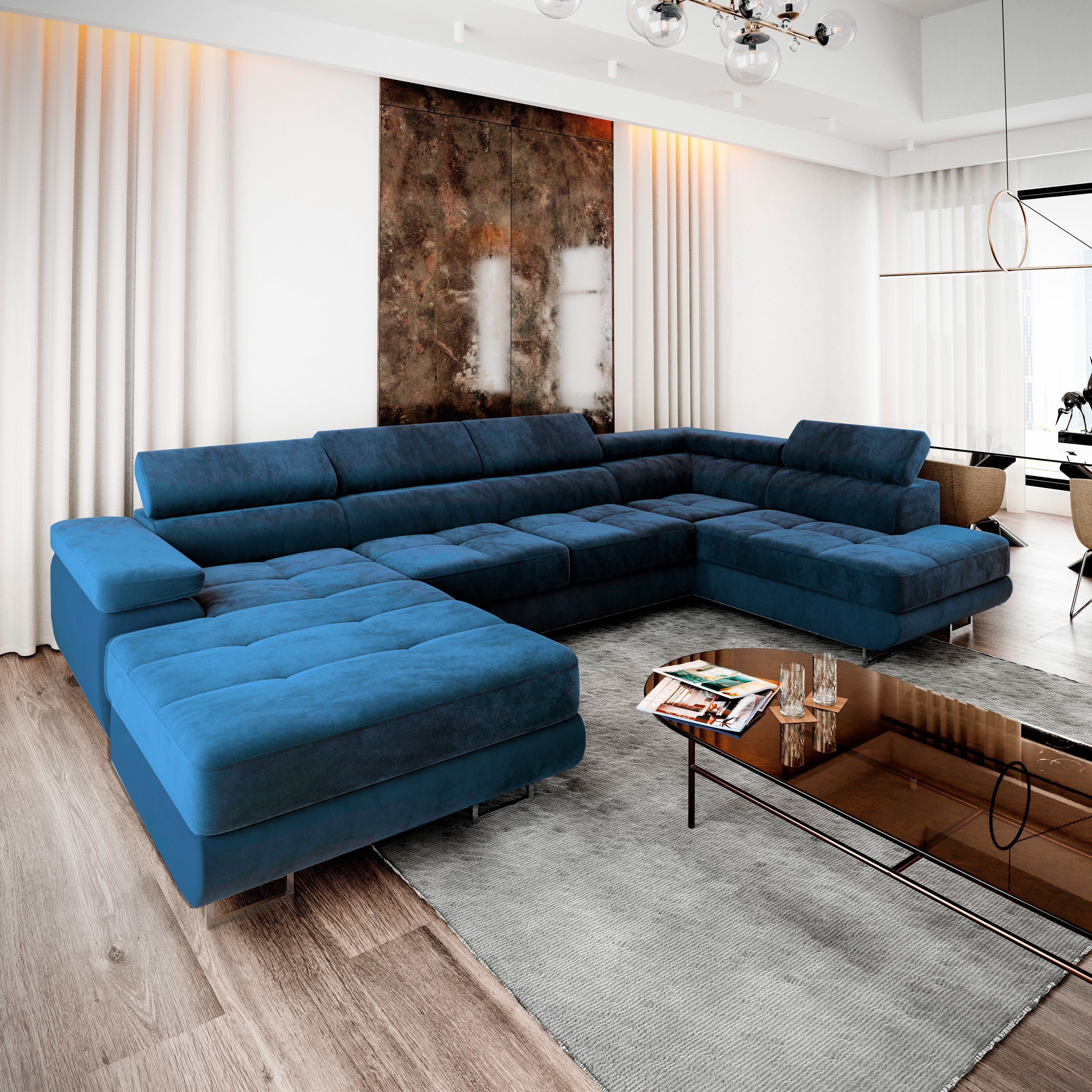 Masseno Ecksofa CASONE mit Schlaffunktion U-Form, günstig online kaufen