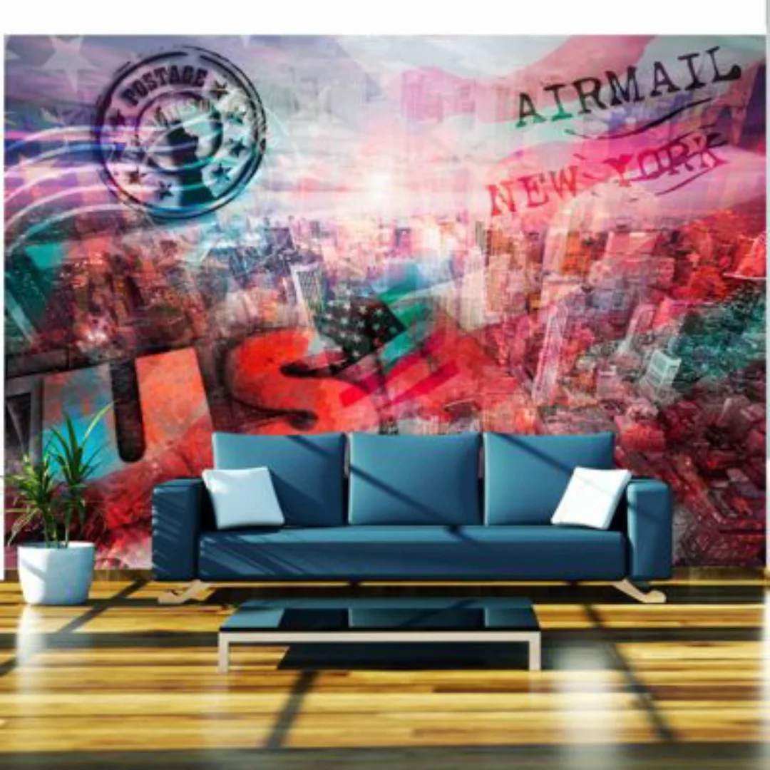 artgeist Fototapete NYC - patriotic theme mehrfarbig Gr. 300 x 210 günstig online kaufen
