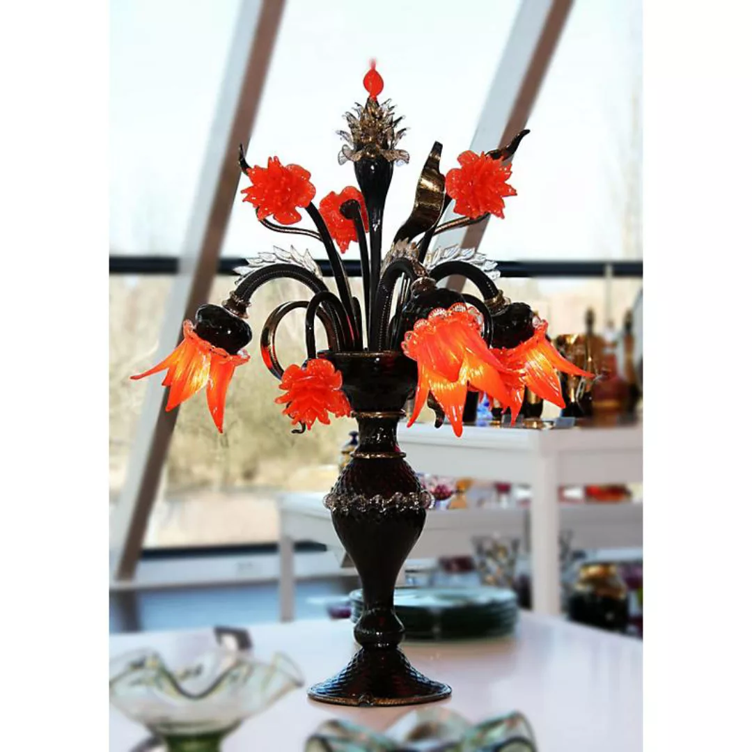 Tischleuchte Flambo Orange "Murano" (Ã50cm,H45cm) günstig online kaufen