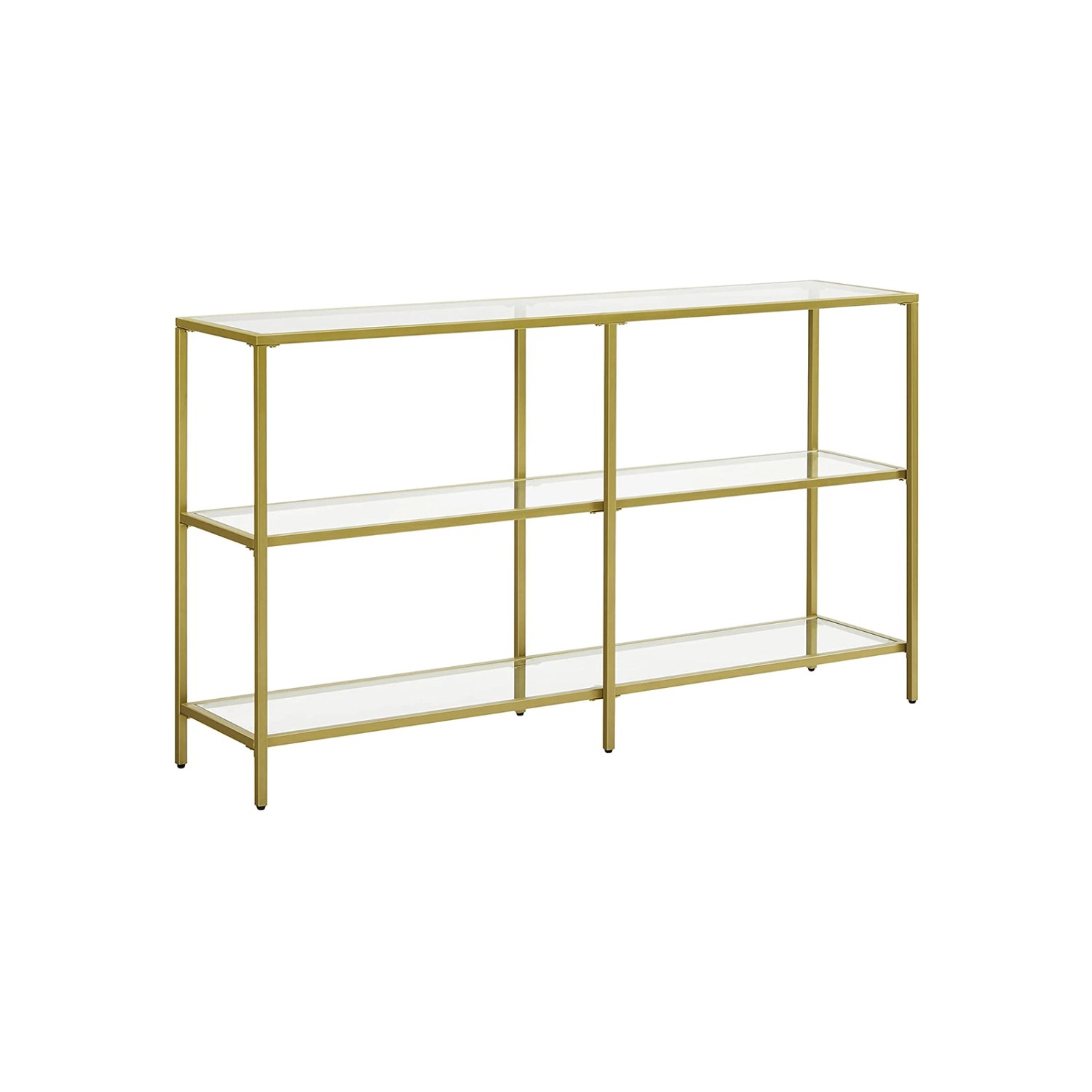 Vasagle Konsolentisch Glas 30 cm x 130 cm x 73,3 cm Gold günstig online kaufen