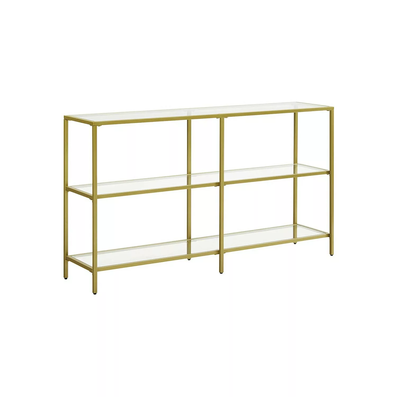 Vasagle Konsolentisch Glas 30 cm x 130 cm x 73,3 cm Gold günstig online kaufen