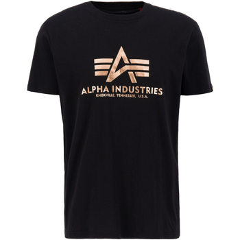 Alpha Industries  T-Shirts & Poloshirts Basic T-Shirt BL Foil Print - black günstig online kaufen