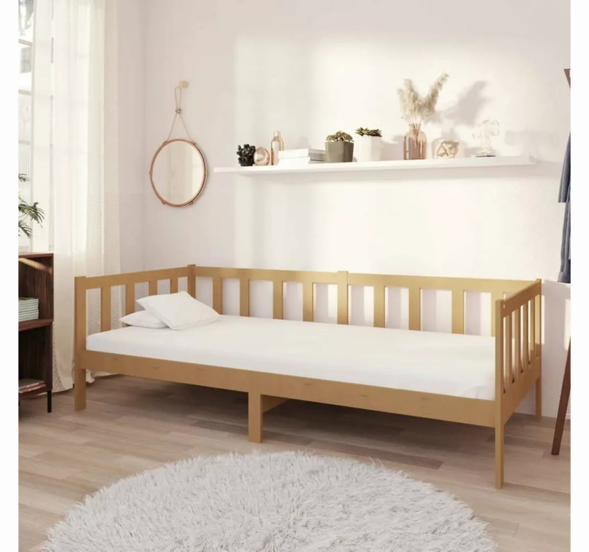 furnicato Bett Tagesbett Honigbraun Massivholz Kiefer 90x200 cm günstig online kaufen