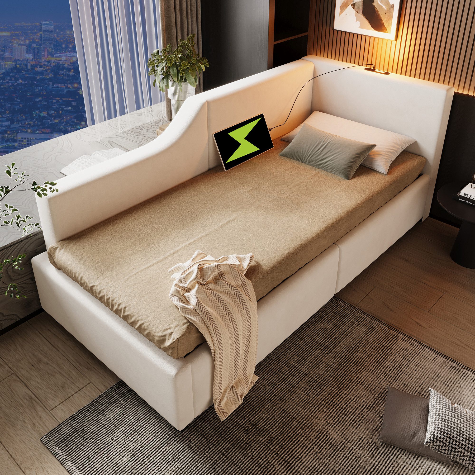 HAUSS SPOLE Schlafsofa 90x190cm mit hydraulischem günstig online kaufen