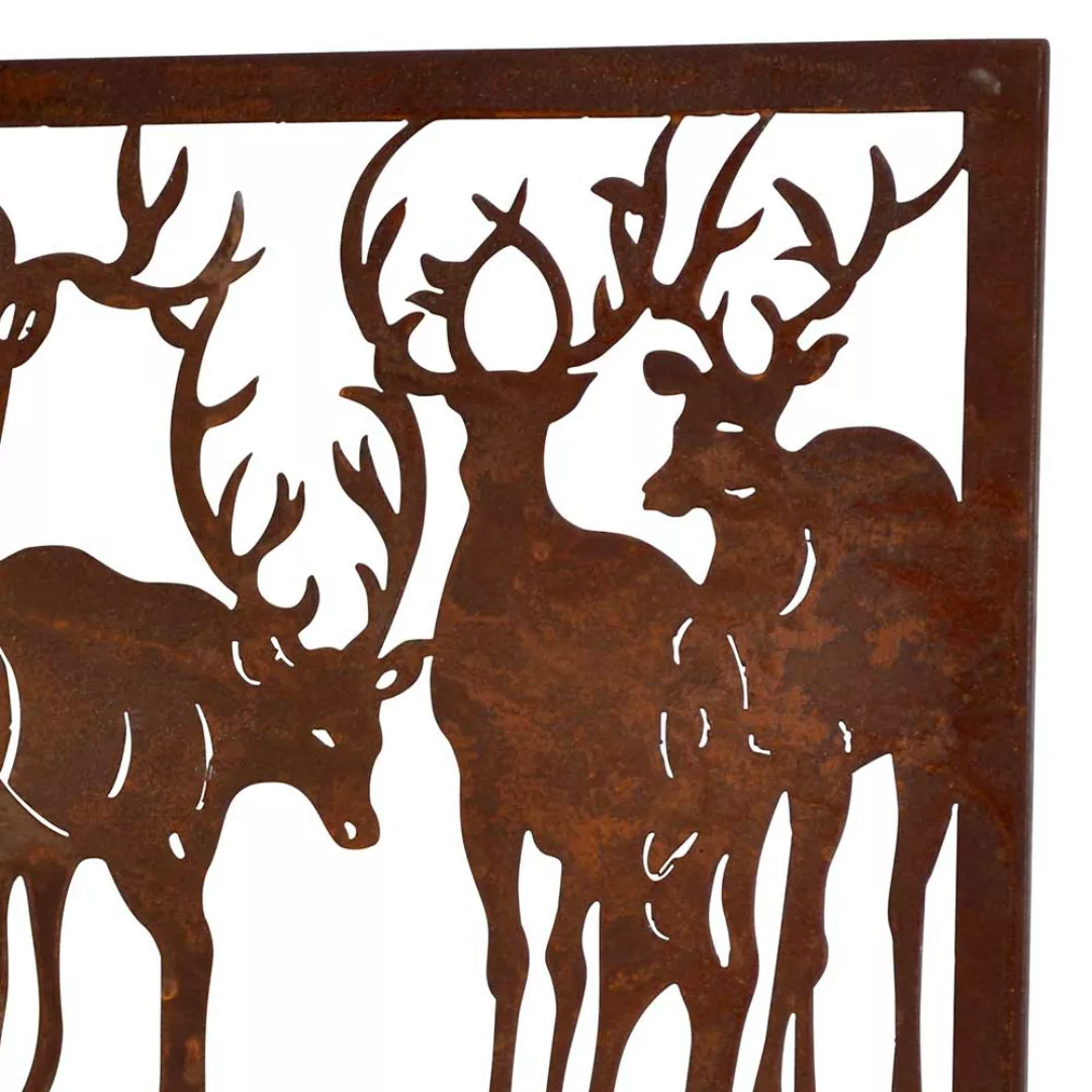 Wanddeko Rost mit Hirsch Motiv 80 cm breit günstig online kaufen