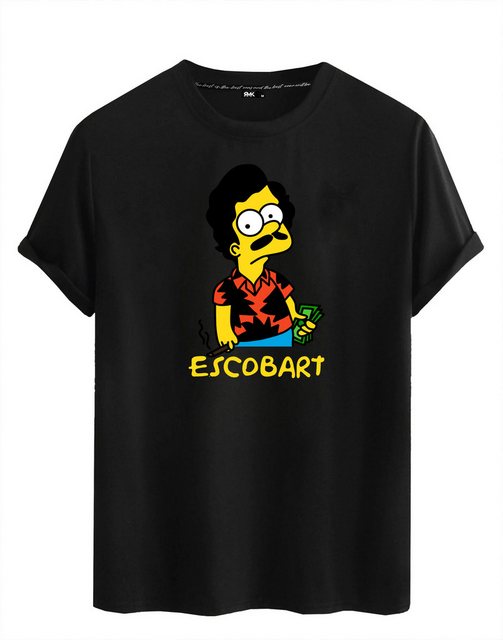 RMK T-Shirt Basic Shirt Freizeit Rundhals Mafia Gangster Escobar Bart aus B günstig online kaufen