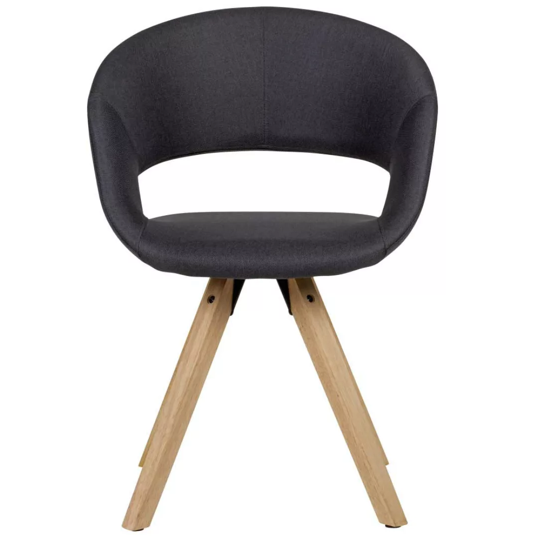 Esstisch Stuhl in Schwarz Webstoff modern günstig online kaufen