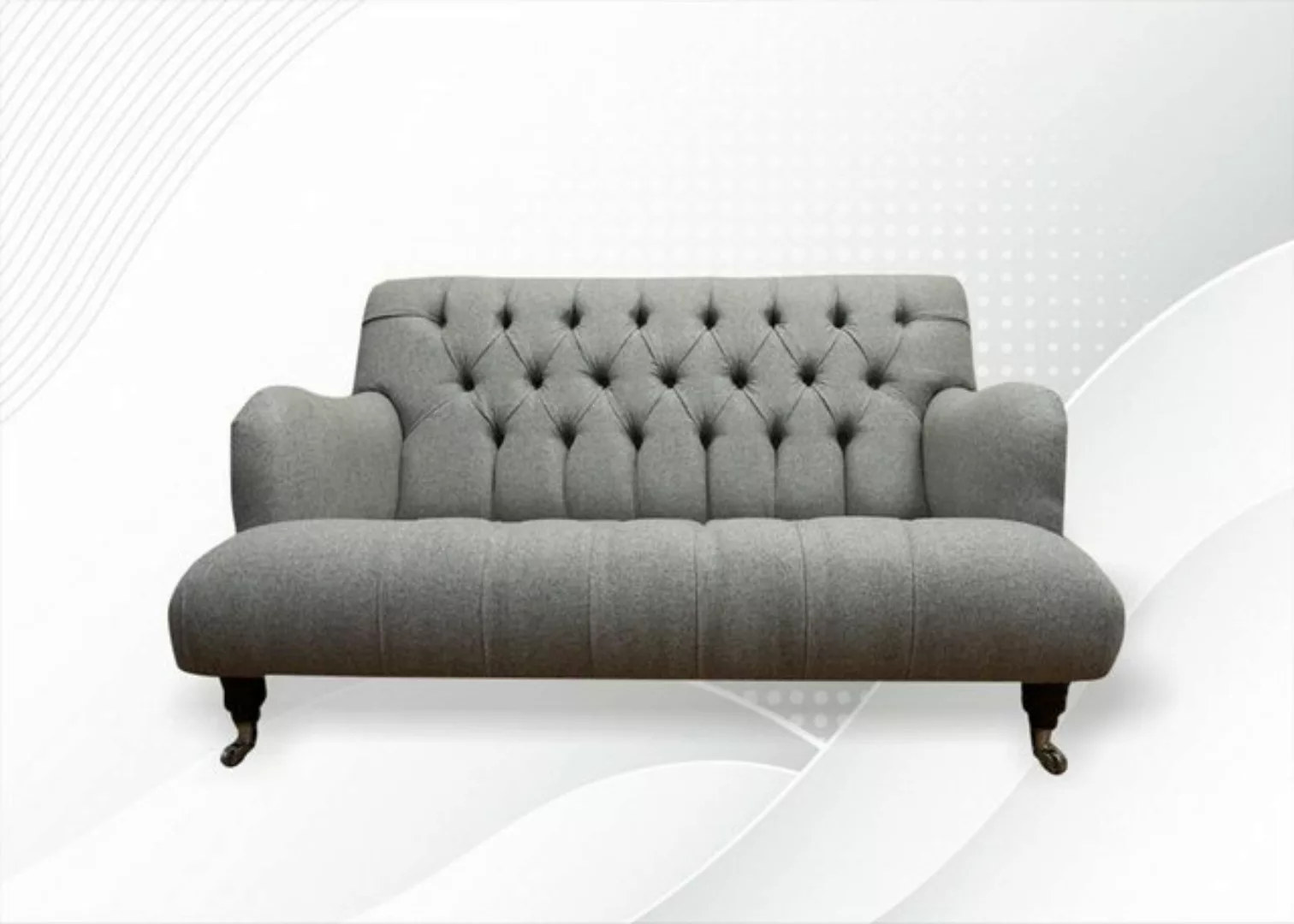 JVmoebel Chesterfield-Sofa, Moderner Chesterfield Zweisitzer Textil günstig online kaufen