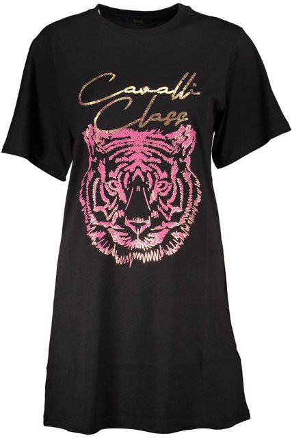 Cavalli Class T-Shirt Schwarzes Damen T-Shirt mit Aufdruck - Kurzarm günstig online kaufen