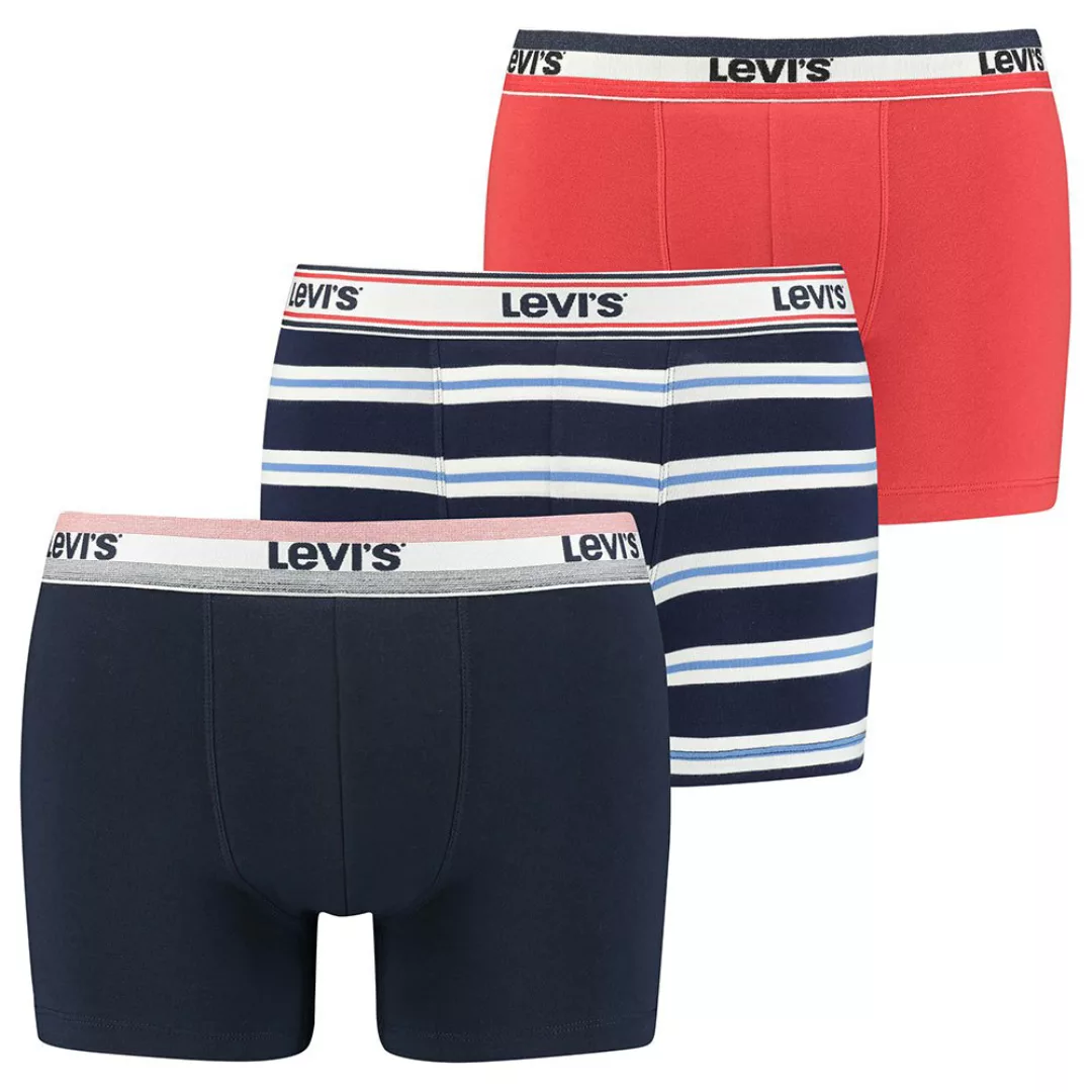Levi´s ® Logo Slip-boxer 3 Paare S Navy / Red günstig online kaufen