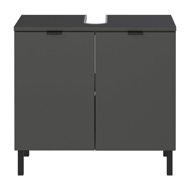 Lomadox Waschbeckenschrank ASHTON-01 graphit grau Badezimmer Unterschrank 6 günstig online kaufen