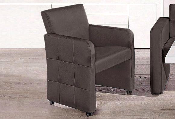 exxpo - sofa fashion Esszimmersessel "Barista, Loungesessel auf Rollen mit günstig online kaufen