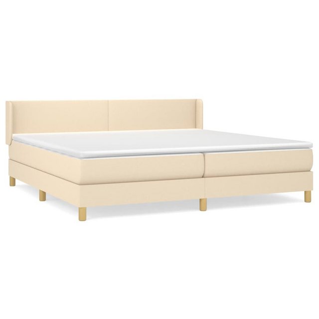 vidaXL Boxspringbett Boxspringbett mit Matratze Creme 200x200 cm Stoff Bett günstig online kaufen