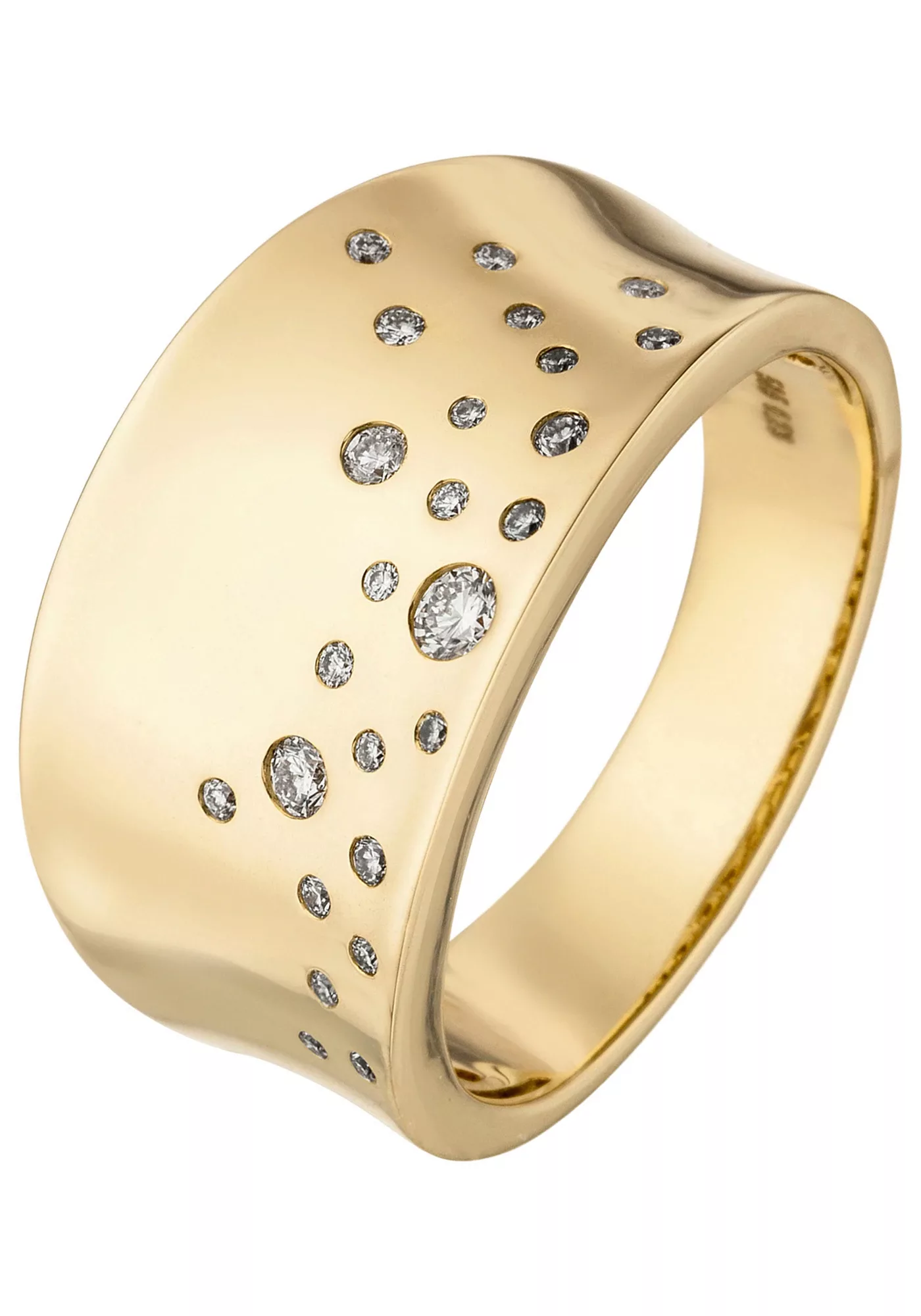 JOBO Diamantring, breit 585 Gold mit 25 Diamanten günstig online kaufen