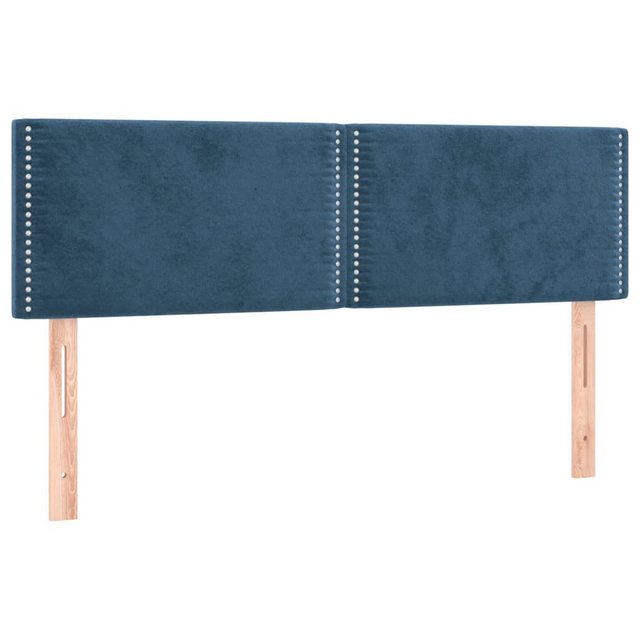 vidaXL Bett, Kopfteile 2 Stk. Dunkelblau 72x5x78/88 cm Samt günstig online kaufen