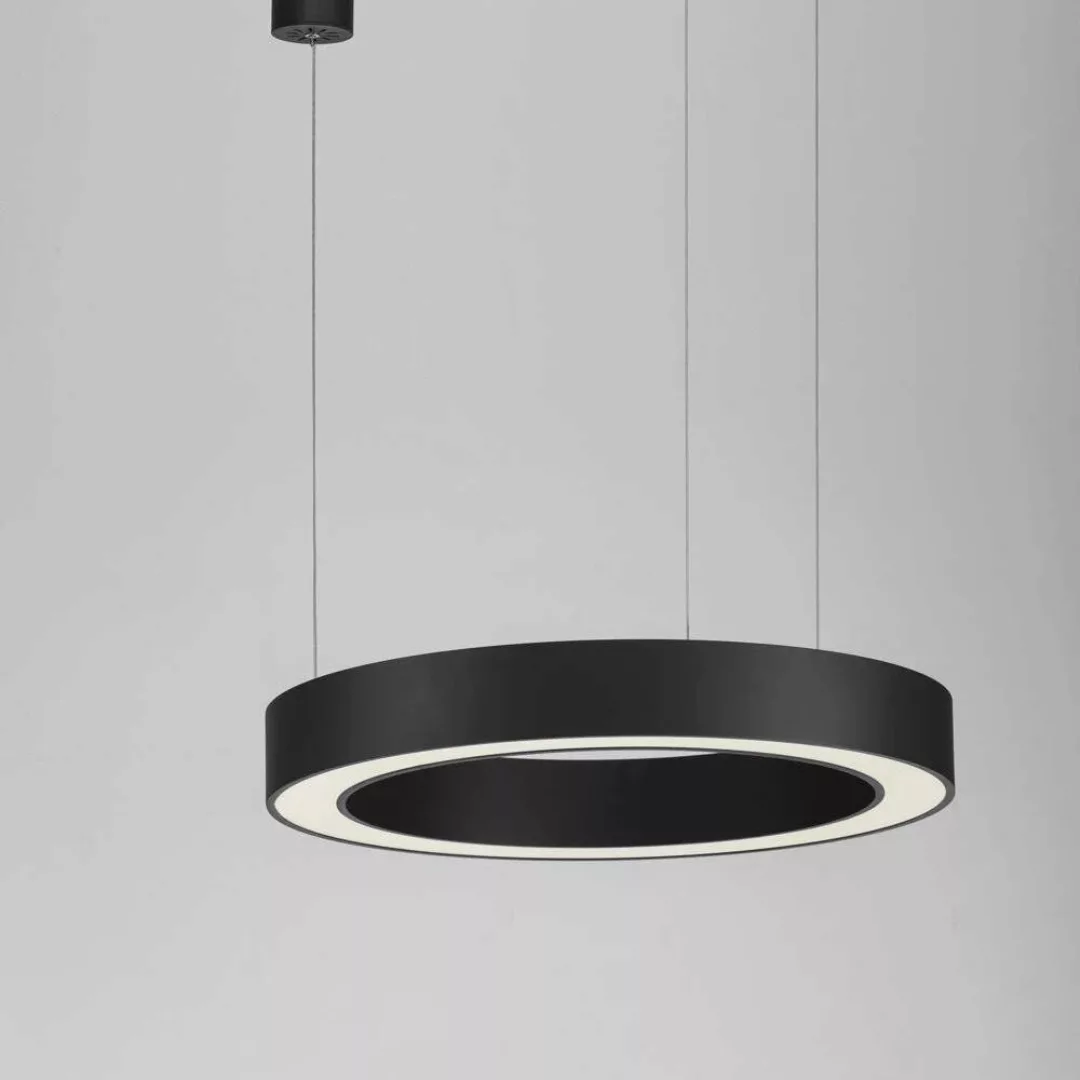 LED Pendelleuchte Morbido in Schwarz 48W 3268lm günstig online kaufen