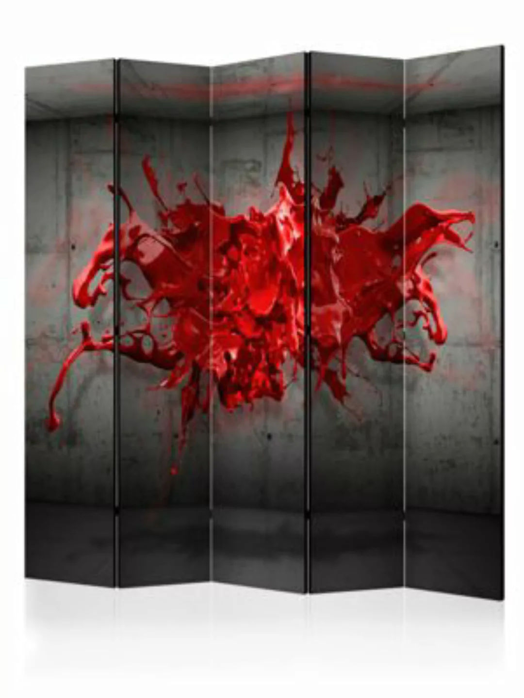 artgeist Paravent Red Ink Blot II [Room Dividers] mehrfarbig Gr. 225 x 172 günstig online kaufen